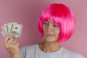 Teenage girl with cash