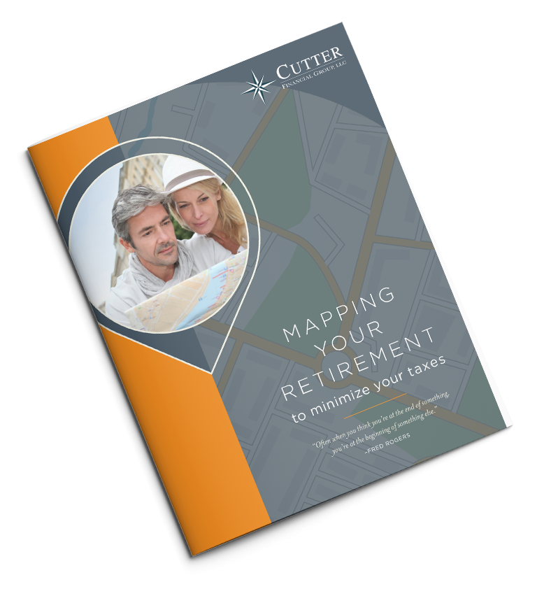 Brochure cover for Cutter's "Mapping Your Retirement to minimize your taxes"